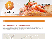 Tablet Screenshot of mulinosrestaurant.com